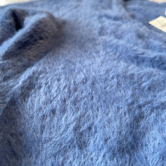 NWT Aerie Fuzzy Blue Button Up Cardigan Sweater Size Medium - Picture 3 of 10